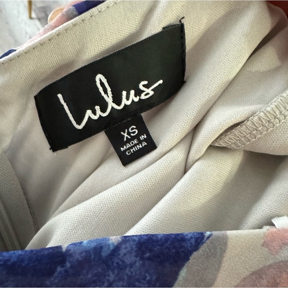 SOLD Lulus All I Need Grey Floral Print Lace-Up Maxi Dress XS - Picture 6 of 6